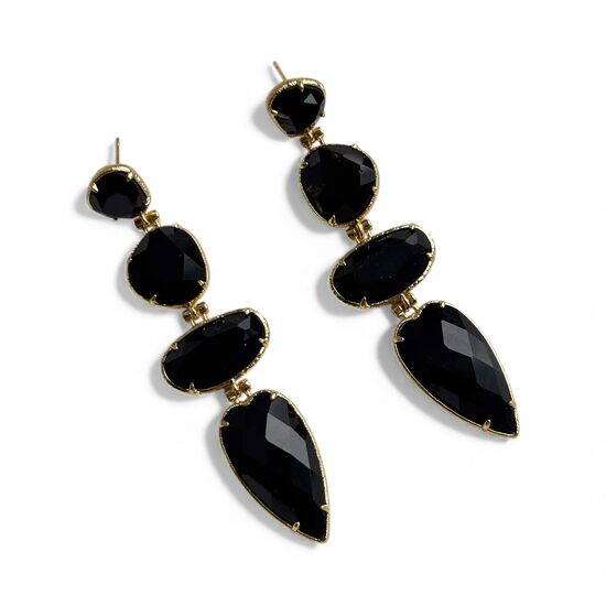 Auskari ar melno oniksu