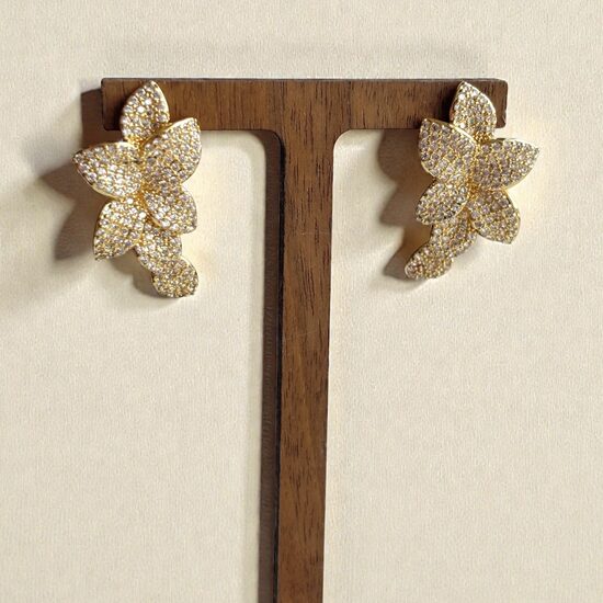 Earrings - Crystal Flowers