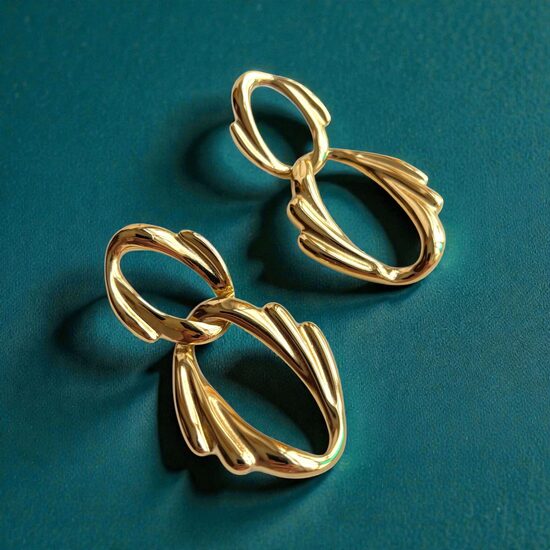 Earrings - Twisted Ovals