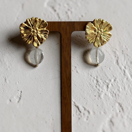 Earrings - Flowers with Mountain Crystals