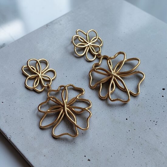 Earrings - Twisted Flowers
